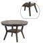 Round Top Wooden Dining Table with Boomerang Legs-1646898158