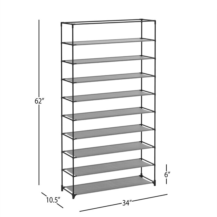 Small Narrow Dustproof 5 Pair Shoe Rack Rebrilliant Finish: White