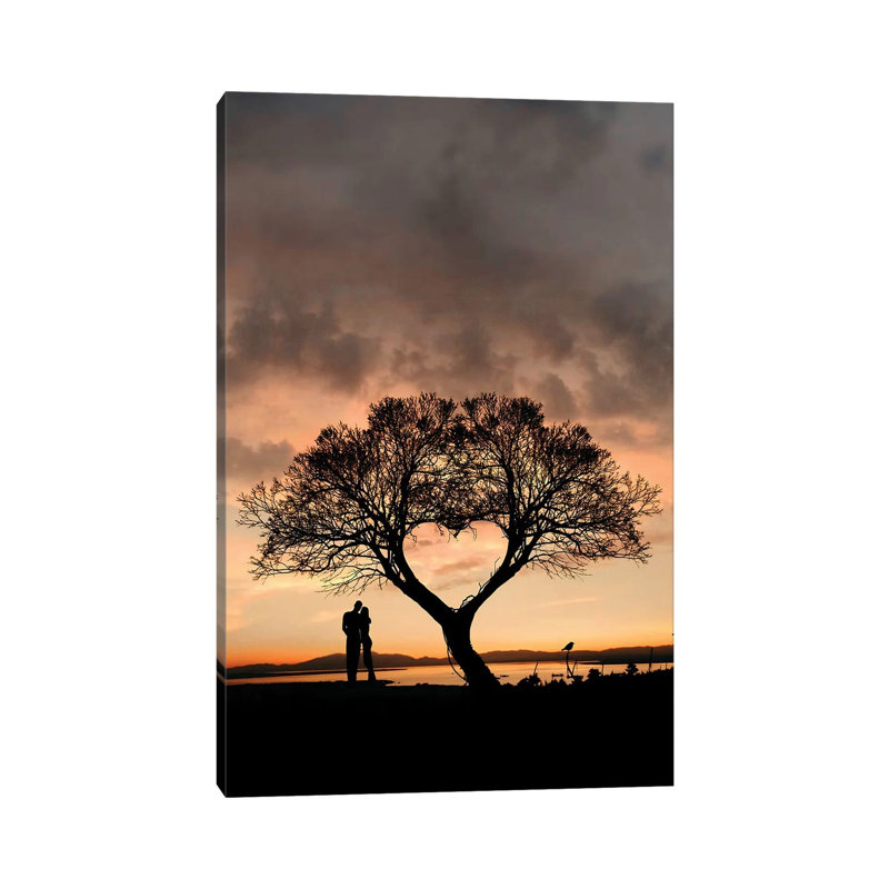 Tree And Heart by Abdullah Evindar - Print on Canvas, Wrapped Canvas, 30.48 cm H x 45.72 cm W