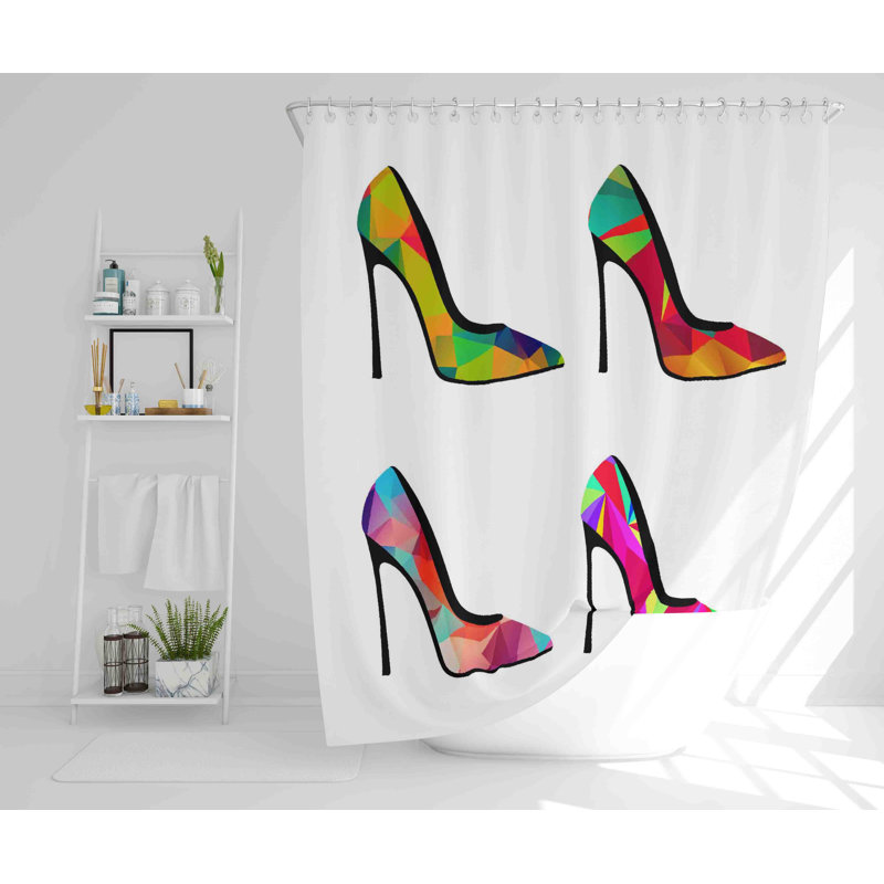 Newell Polyester Single Shower Curtain, 168cm H x 168cm W