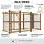 Niche pour chien modulaire robuste de 1,2 m x 2,4 m en fil soudé avec panneaux séparés