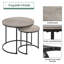 Metal Frame Coffee Table, Round Nesting Table Set-18111832