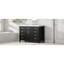 Meuble-lavabo 48 po avec lavabo intégré, 2 portes, 8 tiroirs, système de fermeture en douceur, design classique noir, meubles-lavabos