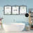 Leafy Bathroom Herbs 3pc Floating Frame Set, design by Lettered and Lined-1599364233-1599364234