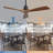 52Inch Outdoor Farmhouse Ceiling Fan With Remote Control Solid Wood Fan Blade Reversible Motor