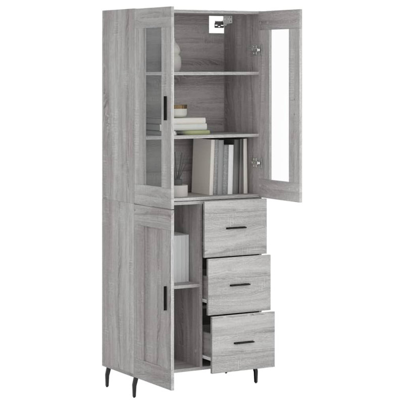 Ridgehaven 69.5cm Wide Highboard, Grey Sonoma