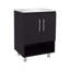Meuble-lavabo, 2 portes, tablettes