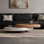 Table basse à profil bas Alyson Organic Pebble