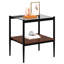 Table Arlandus 3 pour espace de vie, verre trempé gris et pièce à la mode
