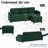 79" Upholstered L-Shaped Sofa with Ottoman