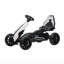 Élégant kart électrique en polypropylène avec contrôle à double vitesse en blanc et noir profond pour l'aventure en plein air