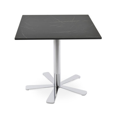 Table carrée compacte en stratifié Daisy