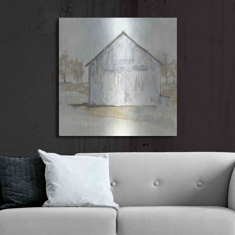 «White Barn I» par Chris Paschke, H 36 po x l 36 po