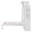 Lit escamotable double pleine grandeur avec tablettes, tiroirs et lumières DEL, gris-1494930281