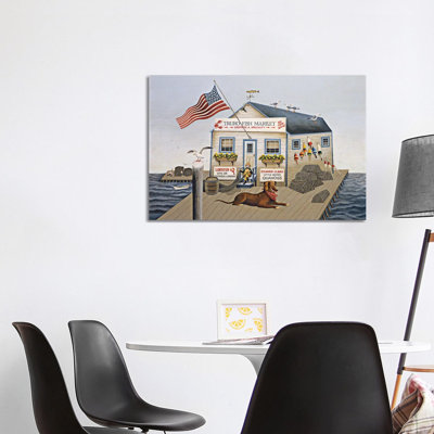 Fish Market by Lowell Herrero - Wrapped Canvas Painting