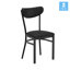 Chaises de salle à manger en métal avec siège en vinyle et dossier Boomerang Souci