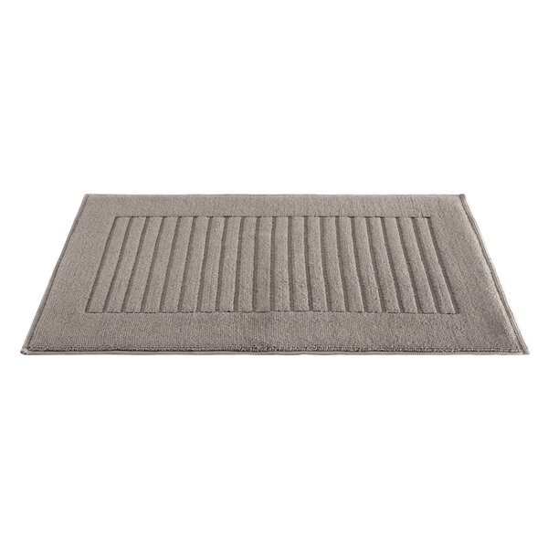 Gradient Cationic Chenille Water Absorbent Bath Rug Latitude Run Color: Gray, Size: 16 W x 24 L