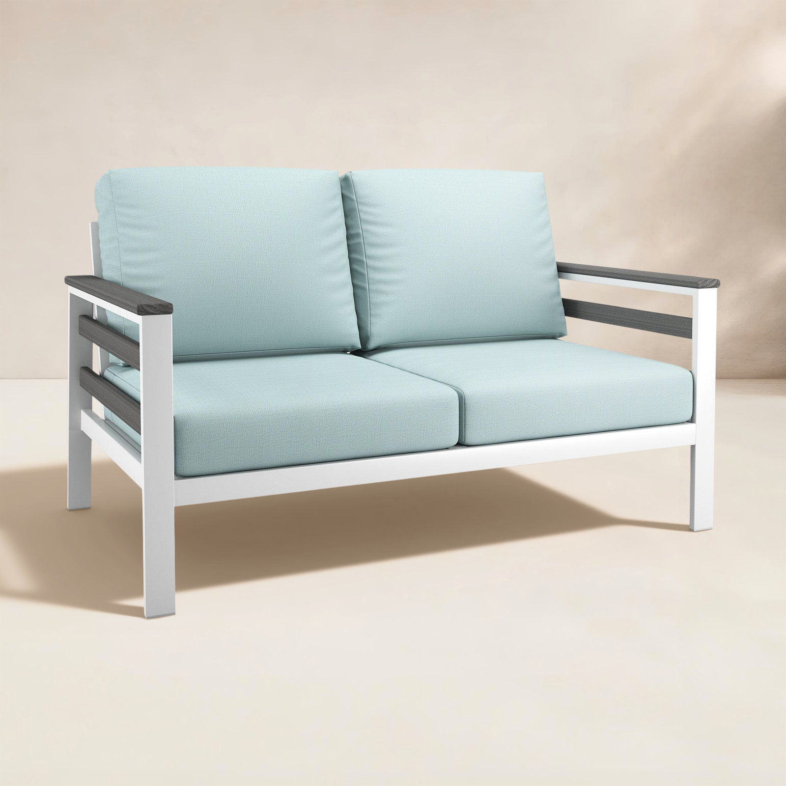 Townsend 55" Sunbrella® Patio Loveseat, Bliss Dew
