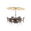 Kiska 6 - Person Patio Dining Set with Round Table , Cushions Included-30116747