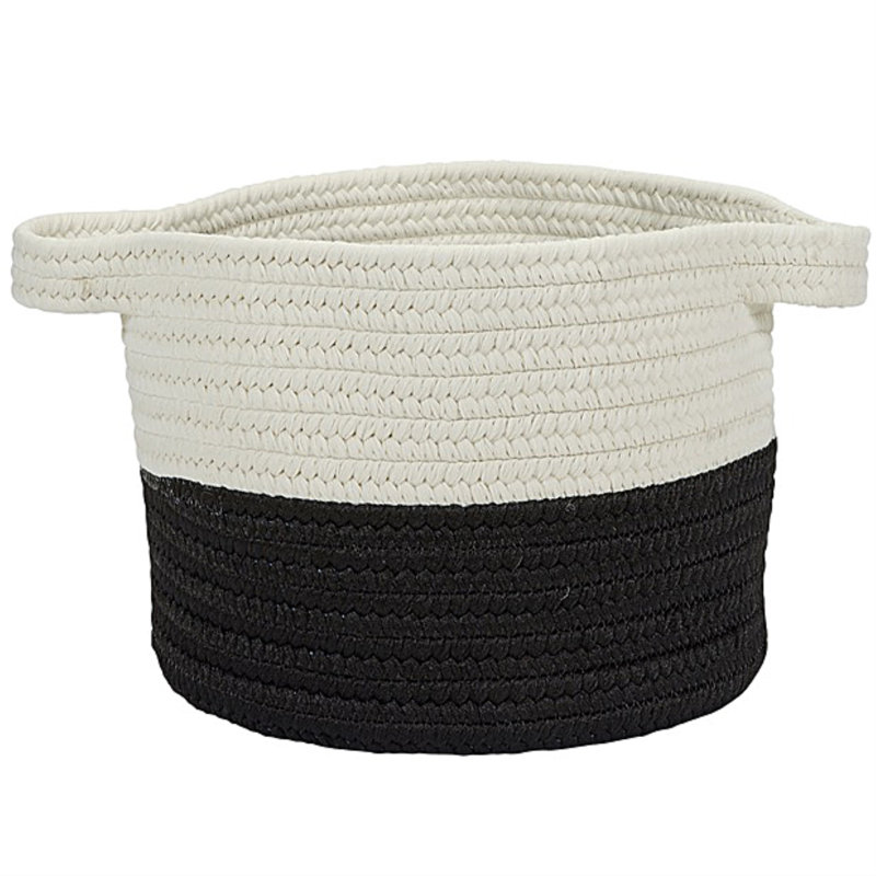 Panier en tissu Logsdon, H 9 po x l 13 po x P 13 po, Noir