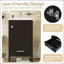 Meuble-lavabo moderne de 20 pouces avec lavabo en céramique, tiroir et porte à fermeture en douceur, organisateur de porte double couche, tiroir de séparation, patins réglables - conception de rangement peu encombrante-2034143460