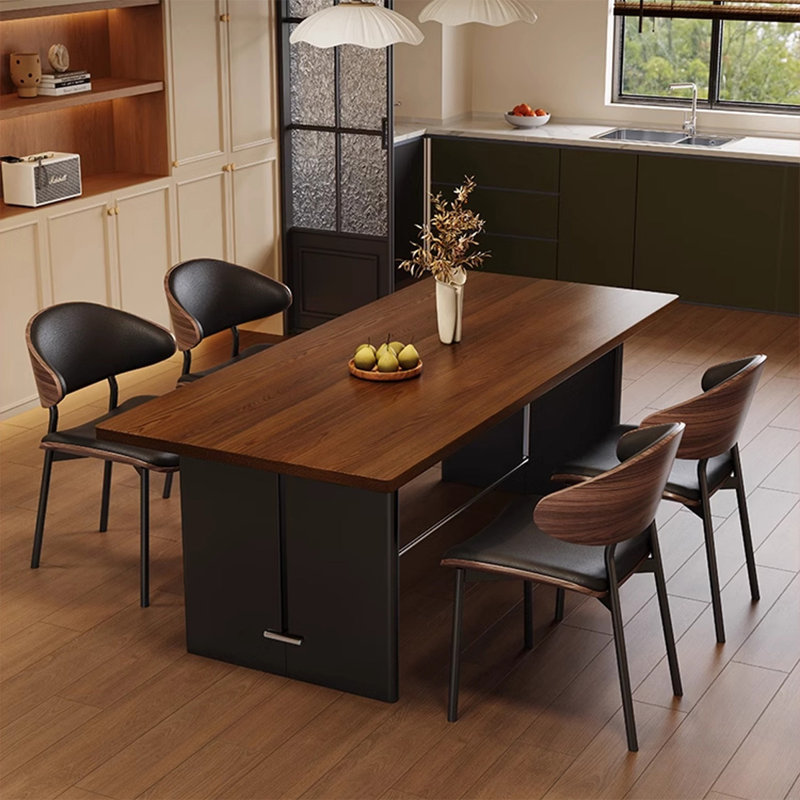 Solid wood eco-friendly dining table set, 29.52"H x 55.11"L x 31.49"W