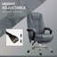 Fauteuil de massage avec repose-pieds, fauteuil de bureau de direction avec 6 points de vibration et chaleur, fauteuil d'ordinateur inclinable, fauteuil de bureau pivotant, hauteur réglable-2094603253