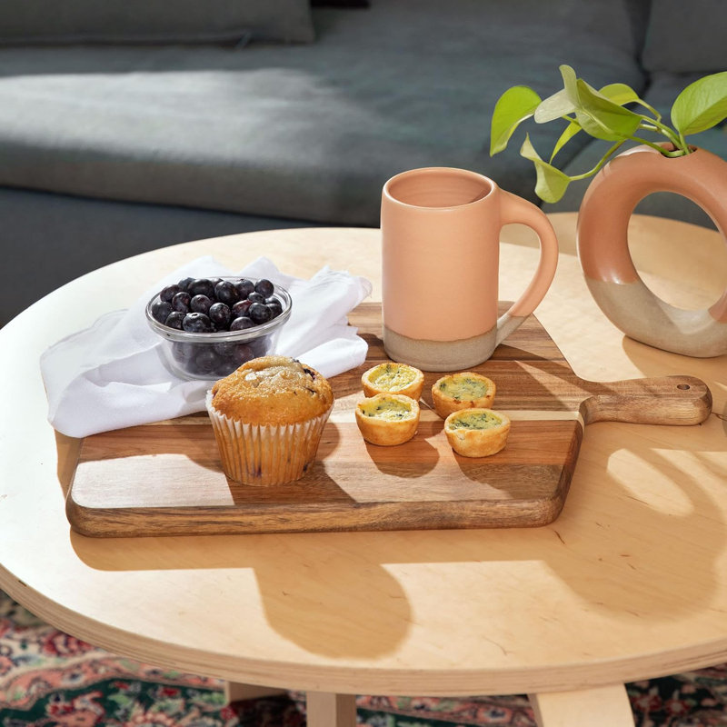 Acacia Wood Cutting & Serving Board With Handle