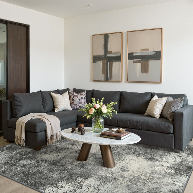 Abstract Area Rug, Rectangle 200 x 290 cm