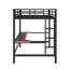 Structure de lit mezzanine en métal avec bureau et lumière DEL Gaming-1279978664-1279978666