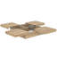Table basse carrée en placage