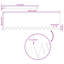 Bordure de jardin 10 pièces vidaXL - blanc 39,37 po x 0,02 po x 11,81 po-113326136-113326138