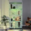 Armoire de rangement à deux portes, vitrine en verre, armoire de rangement de salon avec tablettes