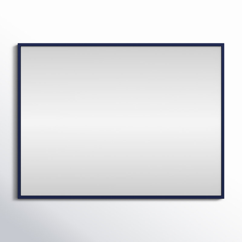 Sabine Metal Rectangle Wall Mirror, 32" x 24", Blue