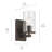 1-Light Bronze Bath Vanity Wall Sconce with Clear Glass Shade-186837608