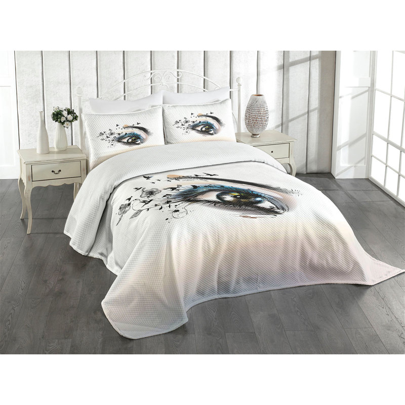 Brown Quilted Queen Bedspread Set with Pillow Shams