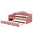 Twin Size Velvet Daybed With Wave-shaped Trundle, Upholstered Pull Out Sofa Bed Couch Frame, No Box Spring And Mattress-1356796166