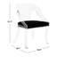 Chaise d'appoint en velours transparent Delfina / noir