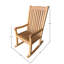 Chaise berçante d'extérieur en teck Nelvina
