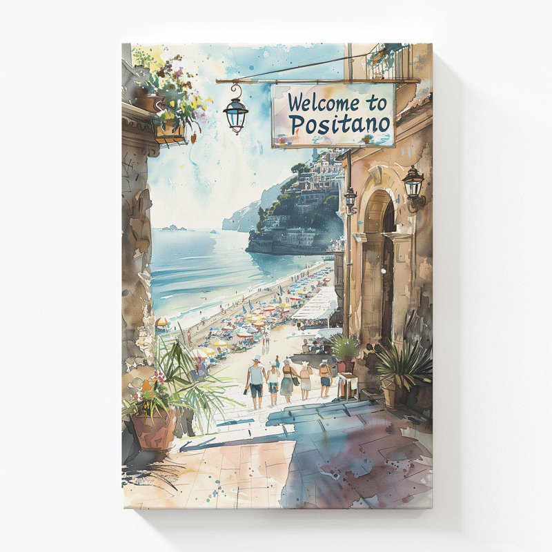 60 "x 40" Coastal Greeting v1, grande impression sur toile, H 54 po x l 36 po