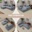 Canapé modulaire convertible en velours côtelé avec accoudoirs larges et fonction de canapé-lit - Convient aux animaux de compagnie, sans compression, sans assemblage-1650935699-1650935711