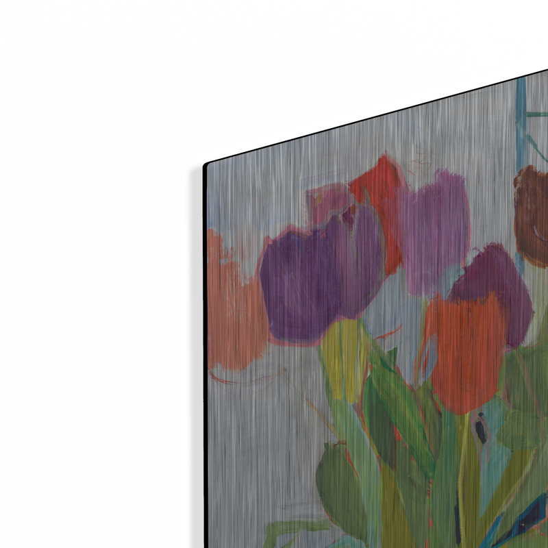 «Tulips And Two Cars» par Jessica Singerman, H 24 po x l 16 po
