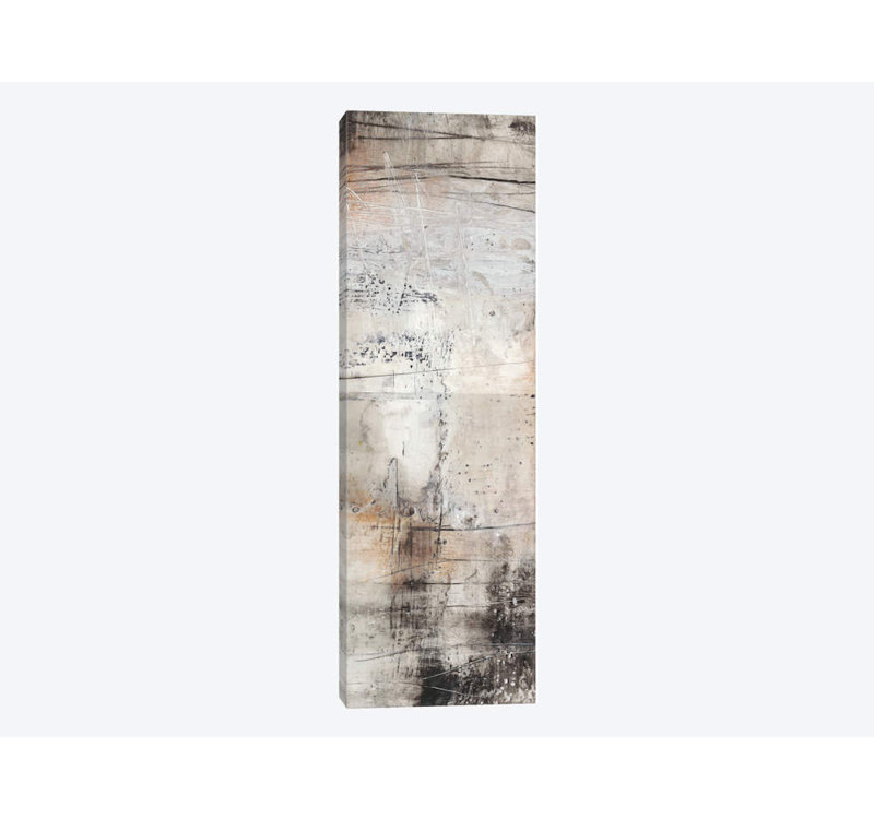«Black, White & Bronze II» par Jennifer Goldberger sur toile, H 72 po x l 24 po x P 1,5 po, Toile avec cadre noir