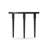 39.37" Black Half Moon Solid Wood Console Table-366965231