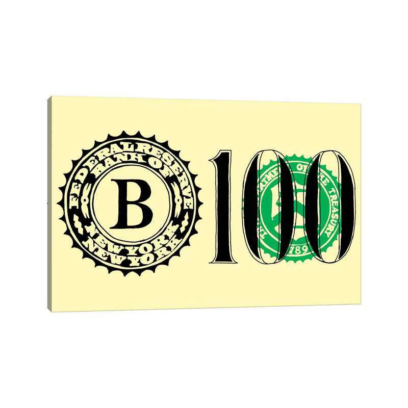 Bank Note by Jaymie Metz - Wrapped Canvas Print, 30.48 cm H x 45.72 cm W