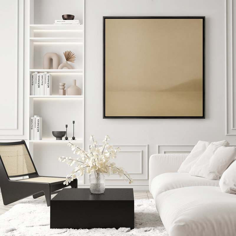 Art mural encadré abstrait rétro antique classique pour chambre à coucher, Noir, H 16 po x l 16 po