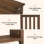 Console de 63 pouces en bois massif avec rangement à 2 niveaux, table d'entrée de style maison de campagne, long canapé rectangulaire derrière le canapé pour l'entrée, le couloir, le salon, l'entrée-1824541677