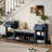 Storage Bench with Cushion, Compartments, Drawers and Open Shelves-1466601005