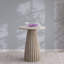Table d'appoint en aluminium avec base à texture ciseau-107272257-107272258