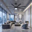 Ventilateur de plafond 72 po Modern Farmhouse